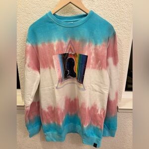 CLOAK Tie-Dye Sweatshirt Gamers Hidden In Plain Sight Psychedelic & Futuristic